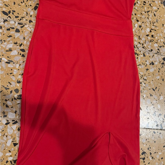 chic Red High-Low Dress - Picture 1 of 4